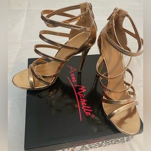 Gold Anne MIchelle Heels
